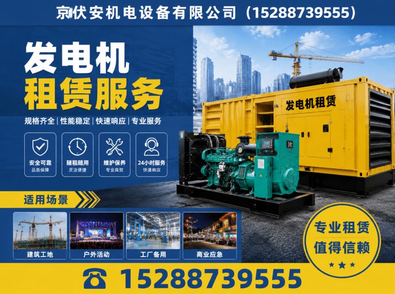 威海应急发电机出租展示图